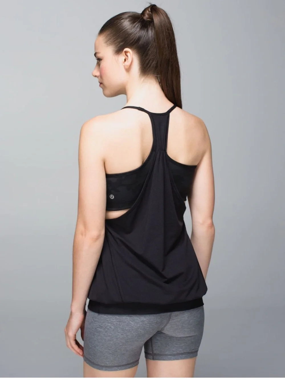Lululemon No Limits Tank Black / Savasana Camo 20cm New Black in size 6